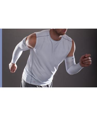 CoreSport Athletic Arm Sleeves - 15-20mmHg Compression Support for Athletes | X-Large Black | International Shipping Available - Buy Online on GoSupps.com
