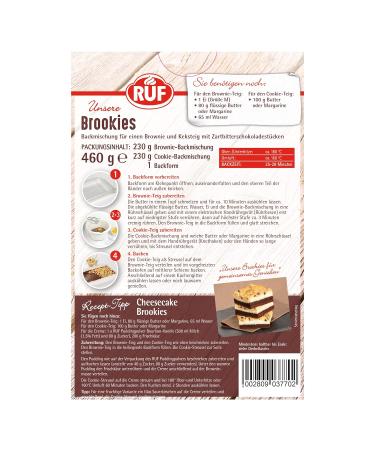 Buy Ruf Brookies - Delicious Brownies & Cookies Baking Mix - 460g | Easy Prep International Shipping - Buy Online on GoSupps.com