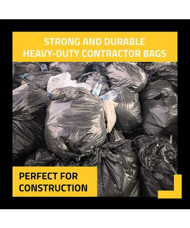 Haulmark Industrials 42-45 Gallon Black Trash Bags - 50 Count Bulk Pack | Heavy Duty 3 MIL Contractor Garbage Bags | Made in USA - Buy Online on GoSupps.com