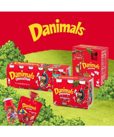 Danimals Smoothies 12 Pack - Strawberry Explosion & Wild Watermelon Flavor - Gluten-Free & Non-GMO Project Verified - 3.1 oz Each - Buy Online on GoSupps.com