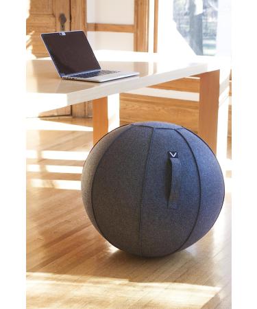 Vivora Luno Felt Exercise Ball Chair - Standard Size for Home Offices - Balance Training & Yoga Anthracite - Buy Online on GoSupps.com
