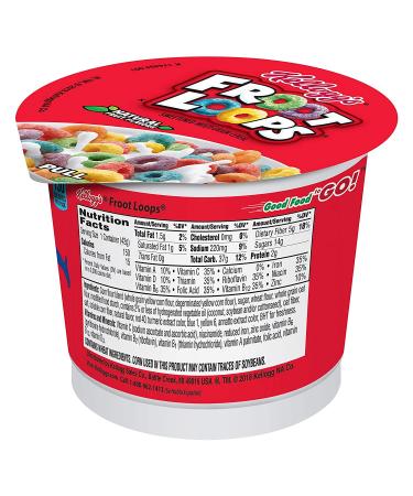 Kelloggâs Froot Loops Breakfast Cereal in a Cup Low Fat Bulk Size 12 Count (Pack of 2 9 oz Trays) - Buy Online on GoSupps.com