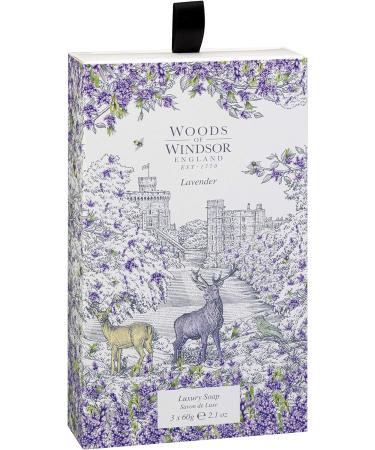 Woods of Windsor Lavender Luxury Soap for her Purple 60 g (Pack of 3) True Rose - Buy Online on GoSupps.com