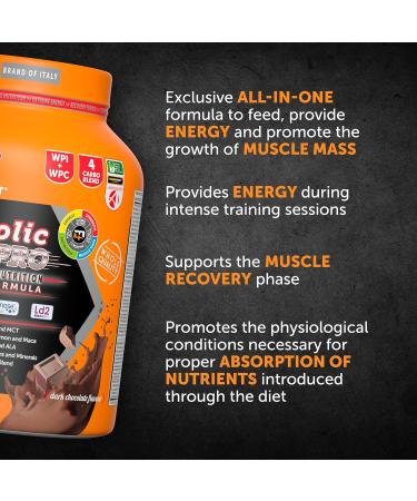 Namedsport Anabolic Mass Pro - Chocolate Protein Powder | 1.6 kg Whey Isolate & Concentrate for Muscle Growth | Italian Brand - Buy Online on GoSupps.com