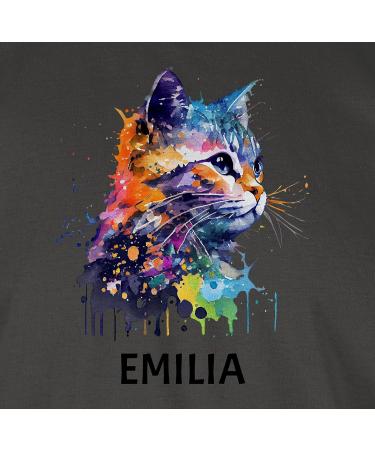 Personalized Men's Cat T-Shirt - Custom Name Gift | Shirtracer - Dark Gray 4XL Plus Size - Buy Online on GoSupps.com