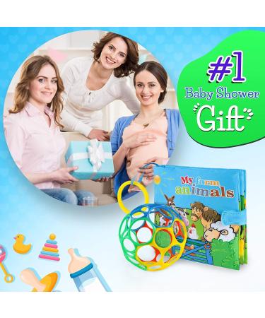 Sensory Baby Toy Gift Set for Boys & Girls | Crinkle Baby Book, Teether, Educational Toys | 6-12 Months & 1 Year Old | Tummy Time Play | Best Shower & Christmas Gift - Buy Online on GoSupps.com