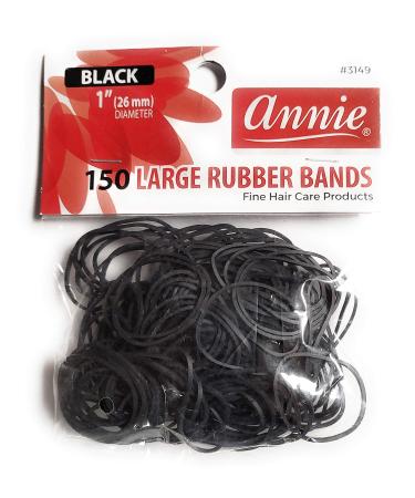 ANNIE 150 RUBBER BANDS 3149 LARGE SIZE BLACK