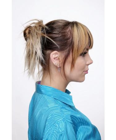 WIG ME UP Hairpiece Dark Blonde & Light Blonde Streaked Synthetic Hair Scrunchie Ponytail Band XJ-7001-16T88 | International Shipping Available - Buy Online on GoSupps.com