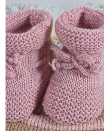 Royal Icon Baby Booties 0-3 Months - Knitted Bow Baby Boots for Boys & Girls - Warm & Safe Baby Slippers - Newborn Bootees Ri359 (Rose Gold) - Buy Online on GoSupps.com