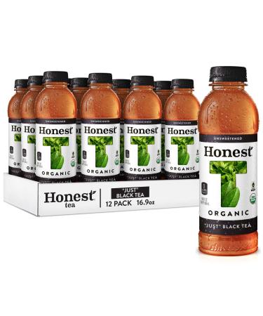 Honest tea Organic Fair Trade Just Black Tea, 16.9 Fl Oz (Pack of 12)