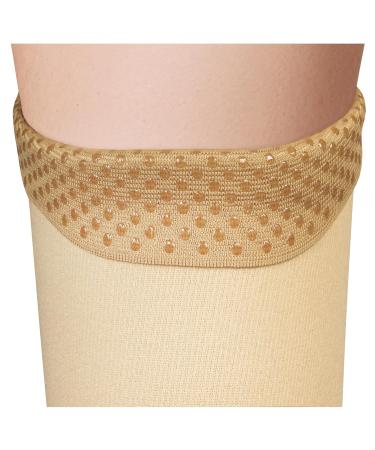 Truform Zipper Compression Stockings - 15-20 mmHg Medical Thigh Length Footless Leg Sleeve for Women & Men Beige 2X-Large - 1 Pair - Buy Online on GoSupps.com