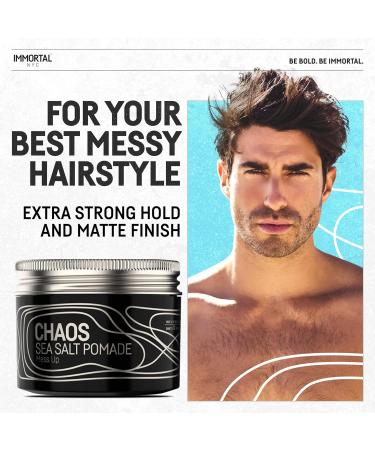 Immortal NYC Exclusive Sea Salt Pomade - Matte Finish Strong Hold Extra Volume - Travel Size 100ml/3.4oz - Buy Online on GoSupps.com