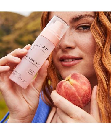Skylar Peach Fields Hair & Body Mist | Hypoallergenic & Clean Fragrance | Vegan Cruelty Free and Safe For Sensitive Skin | 80 ML 2.7 Fl Oz - Buy Online on GoSupps.com