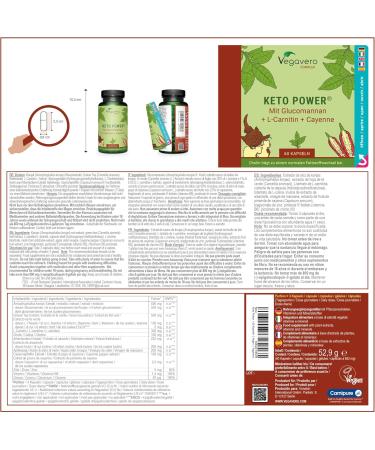 KETO Power | WEIGHT LOSS* | With Konjac L-Carnitine Green Tea Capsaicin | NATURAL & No Additives | 60 Capsules | Vegavero  - Buy Online on GoSupps.com