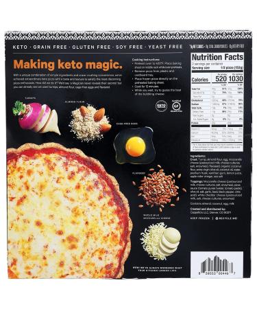 Cappello's Grain Free Whole Milk Mozzarella Keto Cheese Pizza 10.7 oz - Buy Online on GoSupps.com