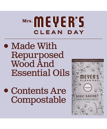 Mrs. Meyer's Lavender Air Freshener Sachets - Pack of 3 for Locker, Car, Closet & Gym Bag - Buy Online on GoSupps.com