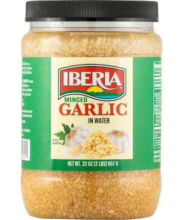 Iberia Minced Garlic In Water, 32 Ounce