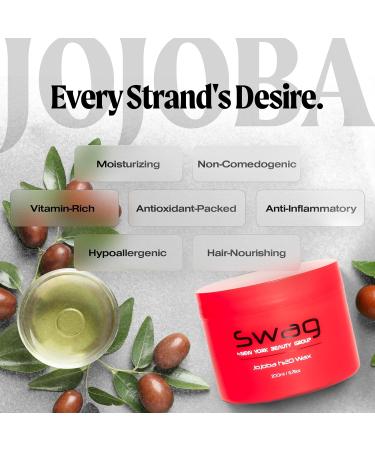 Swag Jojoba H2O Wax for Men - Non-Sticky Hair Styling Wax with Light Fragrance - 6.76 oz - Buy Online on GoSupps.com