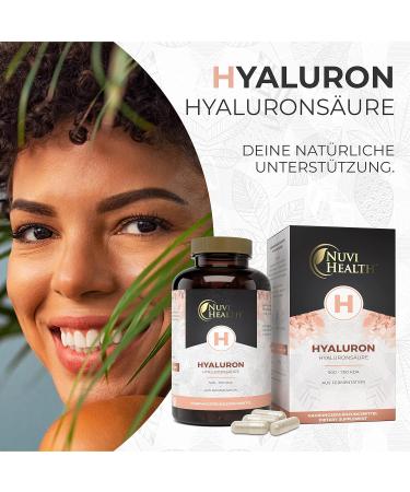 Premium Hyaluronic Acid Capsules 500mg - 100 Vegan Capsules - High-Dosed 500-700 kDa - Laboratory Tested - Made from Vegetable Fermentation - Buy Online on GoSupps.com