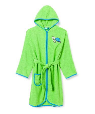 Playshoes Unisex Children's Terry Cloth Bathrobe Dressing Gown 110-116 Turtle