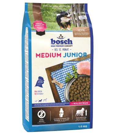 bosch HPC Medium Junior | Dry dog food for raising medium-sized breeds 5 x 1 kg 200 g (pack of 5)