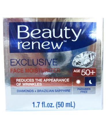Beauty Renew 50+ Exclusive Day & Night Face Moisturizer Cream Diamonds and Brazilian Saphire