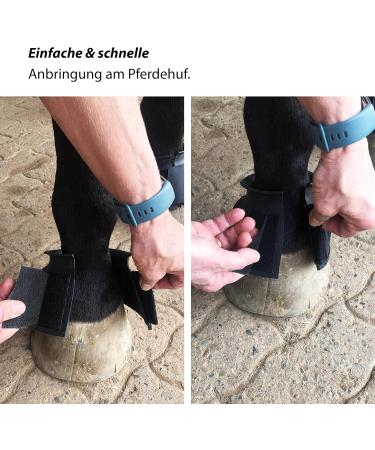 Hoof Bells for Horses & Ponies | Black & White Rubber Jumping Bells S-XXL | Durable Hoof Protection for Riding & Pasture - Buy Online on GoSupps.com