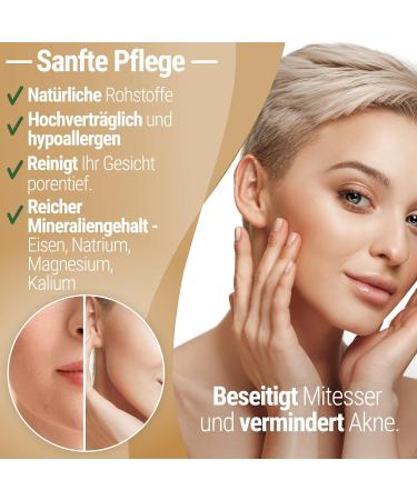 LT Nature Products Organic Face Mask - Moroccan Lavaerde | PUR | 150ml | Chemical & Soap-Free | Gentle Cleansing for Oily Skin - Buy Online on GoSupps.com