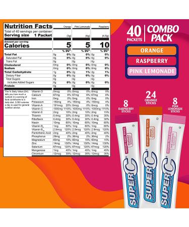 Super C Singles To Go Variety Pack  40 CT - Buy Online on GoSupps.com