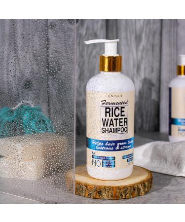Rice Water Shampoo for Curly Frizzy Hair - Natural Organic Coconut Oil & Soy Protein for All Hair Types (300 ml - Buy Online on GoSupps.com