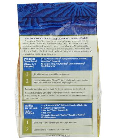 Arrowhead Mills Multigrain Pancake and Waffle Mix  26 oz. Bag (Pack of 6) - Buy Online on GoSupps.com