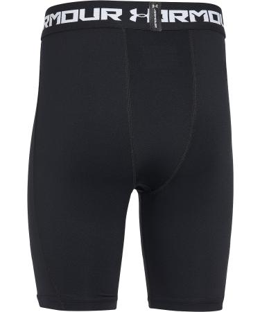 Under Armour Boys' HeatGear Fitted Shorts - Youth Small Black/White - Buy Online on GoSupps.com
