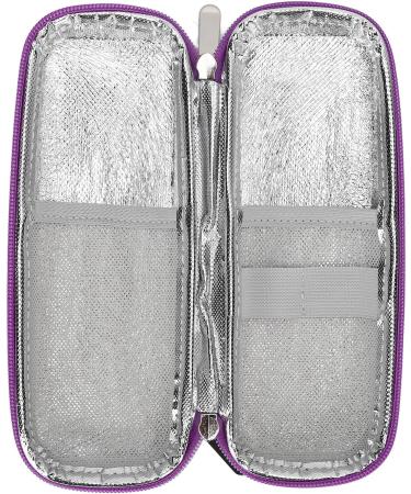 Insulin Cooler Bag Waterproof Multi-Layer Travel Case - Purple - Buy Online on GoSupps.com