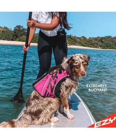 Ezydog X2 Boost Swimming Vest for Dogs - Pink Life Jacket with Superior Buoyancy & Rescue Handle | Ideal for Boating & Paddle Boarding (Size M) - Buy Online on GoSupps.com