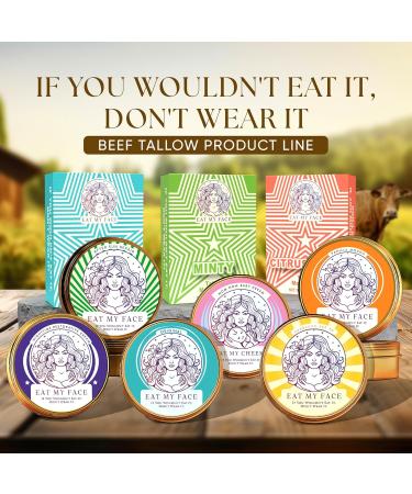Eat My Face Tallow Face Moisturizer & Quick Absorb Vanilla Cream Set Grass Fed Beef Tallow Skincare Duo for Face Neck & Body Non-Greasy Hydrating & Nourishing 4oz Each - Buy Online on GoSupps.com