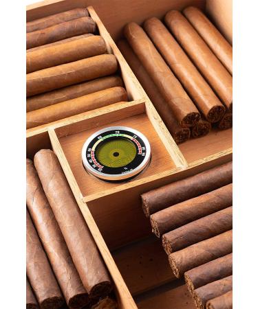 Caliber 4R Silver Digital/Analog Hygrometer by Western Humidor - Accurate Digital Precision with Analog Elegance - Buy Online on GoSupps.com