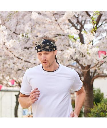 Buy Charm Tie Dye Headband | Bohemian Hippie Elastic Bandana for Men & Women | Retro 60's Psychedelic Flower Pattern - Buy Online on GoSupps.com