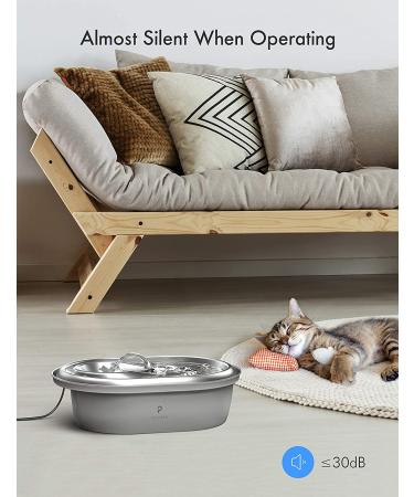 PETLIBRO Stainless Steel Replacement Pump for 67oz/2L Cat Water Fountain - Adjustable Flow, Super Quiet Dog Dispenser - Buy Online on GoSupps.com
