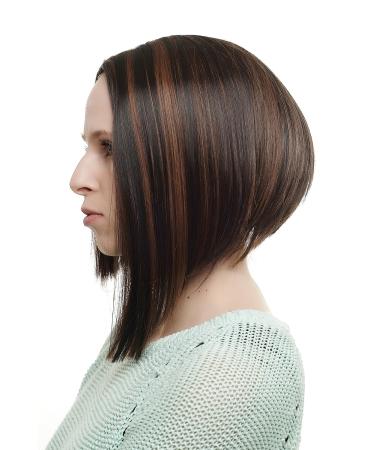 WIG ME UP SA035-2H30 Ladies Wig - Black Red-Brown Streaked Medium Length Straight Hair - International Shipping Available - Buy Online on GoSupps.com