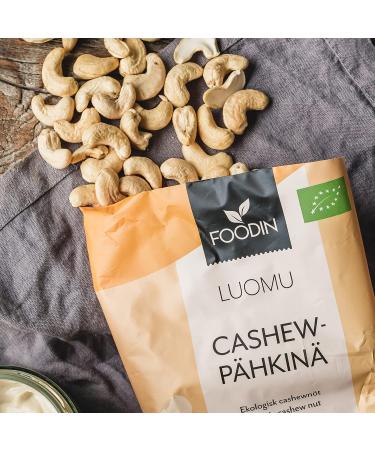 Buy Foodin Organic Cashew Nuts (500g) - Gluten-Free Vegan Excellent Protein Source 100% Organic Sweet Snacks - Buy Online on GoSupps.com