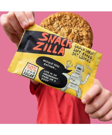 Healthy Kids Snacks Oat Biscuits - Snackzilla 50% Less Sugar Oat Cookies (15x30g : Golden Syrup) Soft Baked Lunch Box Snacks & School Snack Box Healthy Snacks Vegan Biscuits Healthier Cookie Dough - Buy Online on GoSupps.com
