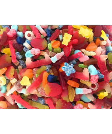Super Sweets Premium Vegan Sweet Sour and Fizzy Jellies Assortment 1kg. A Mix of The Best Plain Fizzy and Sour Vegan Jellies - Buy Online on GoSupps.com