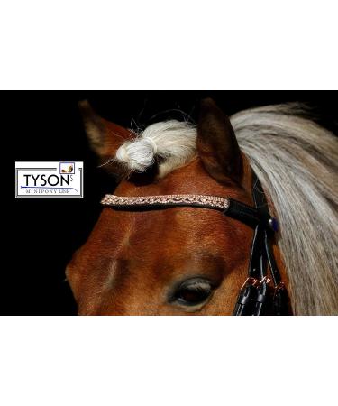Buy Tysons Breeches Bridle in Rose Gold | Mini Shetty Riding Bridle with Leather Glitter Rhinestones + Reins - International Shipping Available - Buy Online on GoSupps.com