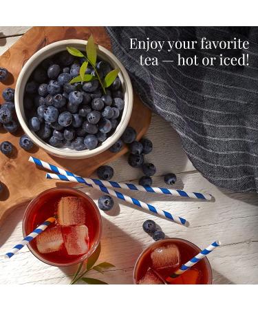 The Republic of Tea Wild Blueberry Black Tea 2.8 oz Tin | 50 Tea Bags - Caffeinated Gourmet Blend | 50 Count Pack - Buy Online on GoSupps.com