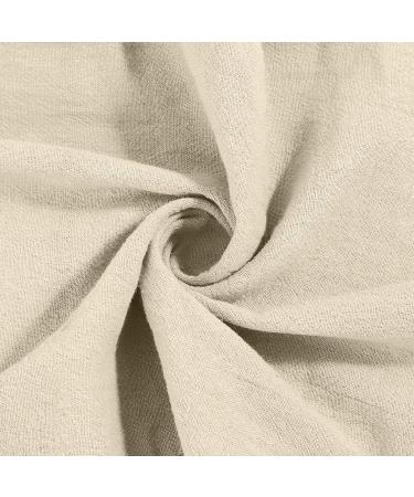 LFE Women's Casual Cotton Linen Wide Leg Capris Pants 3X-Large - Beige - Buy Online on GoSupps.com