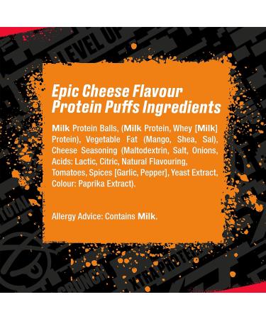 TOTAL XP Protein Crunch - Epic Cheese 12 Pack | Vegetarian High Protein Snacks | Low Carb Keto Friendly | Gluten Free | Palm Oil Free | 13g Protein | Protein Chips (12 x 24g) - Buy Online on GoSupps.com