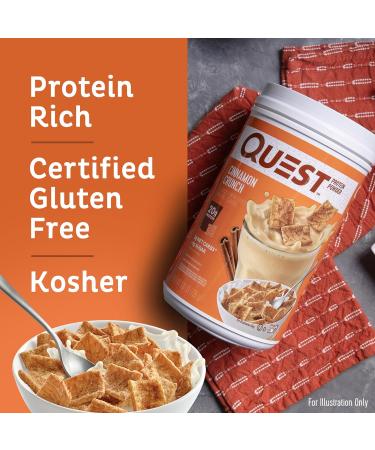 Quest Nutrition Chocolate Milkshake Protein Powder 22g Protein 1g Sugar Low Carb Gluten Free 3 Pound 43 Servings & Cinnamon Crunch Protein Powder 20g Protein 2g Net Carb 1g Sugar - Buy Online on GoSupps.com