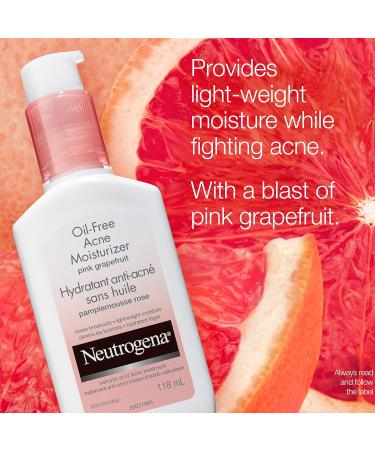 Neutrogena Acne Moisturizer Pink Grapefruit Salicylic Acid Acne Treatment 118 mL - Buy Online on GoSupps.com