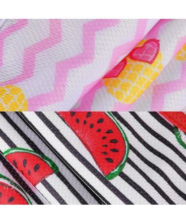 2-Pack Cute Dog Shirts for Medium Dogs | Summer Sleeveless Vests - Fun Fruit & Watermelon Stripes - Buy Online on GoSupps.com