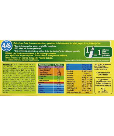 Bl dina Bledidej Milk Cereal Vanilla Flavor from 6 Months 4 x 25 cl - Buy Online on GoSupps.com